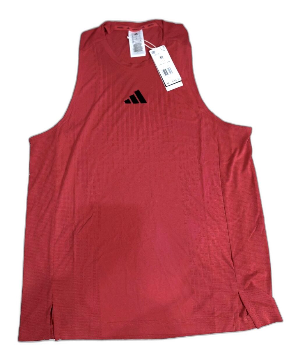Adidas Airchill Crew Neck Athletic Tank Top Red Athletic Men's medium JI8200 NEW